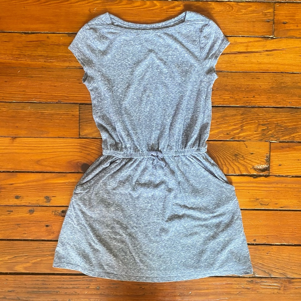 Basic Editions Light Heather Blue Pocket Fit & Flare Dress Size Medium
